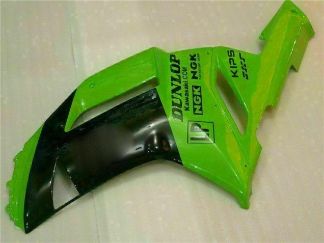 Verde Negro Dunlop Carenado Moto Kawasaki ZX6R 07-08