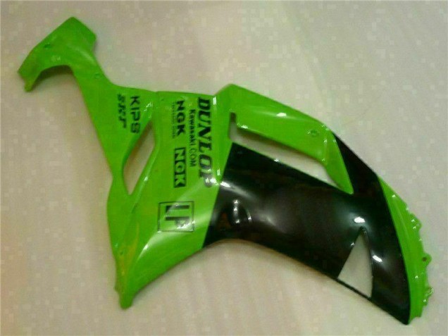 Verde Negro Dunlop Carenado Moto Kawasaki ZX6R 07-08