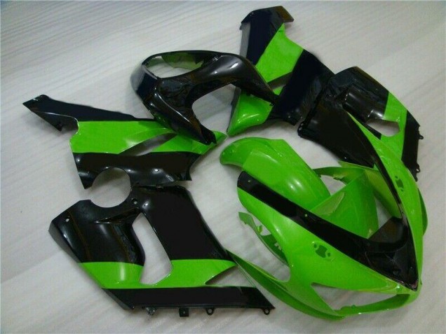 Verde Negro Inyección Kit Carenado Moto Kawasaki ZX6R 05-06 Verde Negro Inyección Kit Carenado Moto Kawasaki ZX6R 05-06