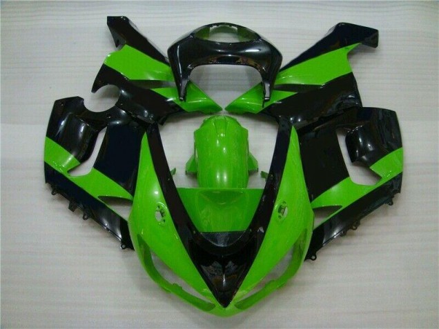 Verde Negro Inyección Kit Carenado Moto Kawasaki ZX6R 05-06 Verde Negro Inyección Kit Carenado Moto Kawasaki ZX6R 05-06