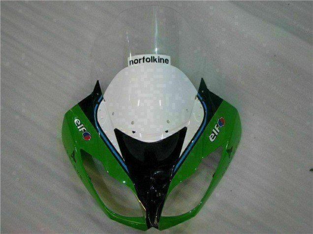 Verde Negro LeoVince Carenado Moto Kawasaki ZX6R 09-12 Verde Negro LeoVince Carenado Moto Kawasaki ZX6R 09-12