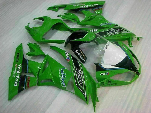 Verde Negro LeoVince Carenado Moto Kawasaki ZX6R 09-12 Verde Negro LeoVince Carenado Moto Kawasaki ZX6R 09-12