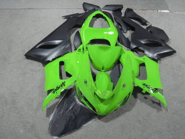 Verde Negro Ninja 636 Carenado Moto Kawasaki ZX6R 05-06 Verde Negro Ninja 636 Carenado Moto Kawasaki ZX6R 05-06