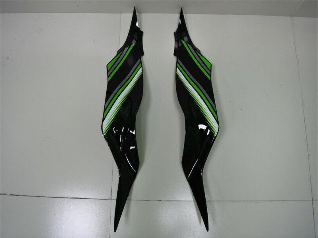 Verde Negro Plástica Moto Kawasaki ZX6R 13-18 Verde Negro Plástica Moto Kawasaki ZX6R 13-18