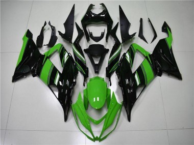 Verde Negro Plástica Moto Kawasaki ZX6R 13-18