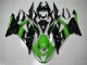 Verde Negro Plástica Moto Kawasaki ZX6R 13-18 Verde Negro Plástica Moto Kawasaki ZX6R 13-18