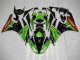 Verde Negro Rojo Carenado Moto Kawasaki ZX6R 09-12 Verde Negro Rojo Carenado Moto Kawasaki ZX6R 09-12