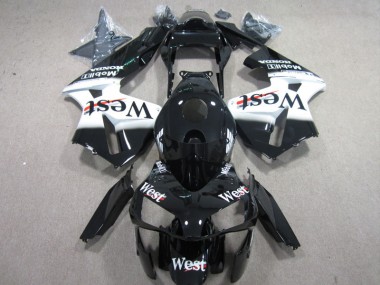 West Blanco Negro Carenado Moto Honda CBR 600 RR 03-04